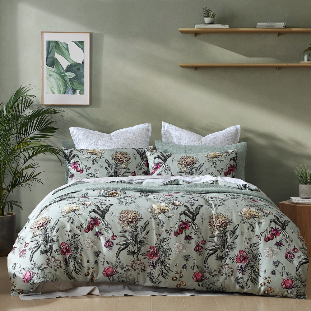 Botanical Coast Sage Quilt Cover Set | Queen Bed