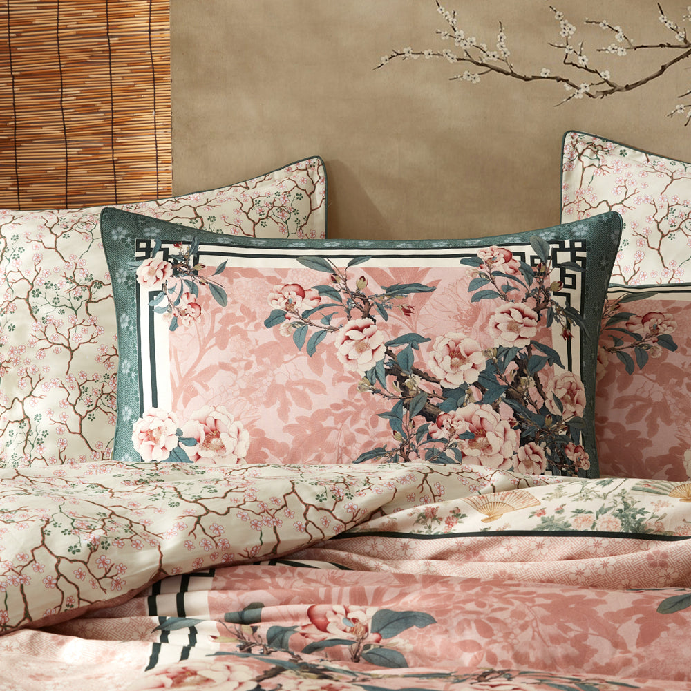 Logan and Mason Camelia Blush Quilt Cover Set Pillow | My Linen