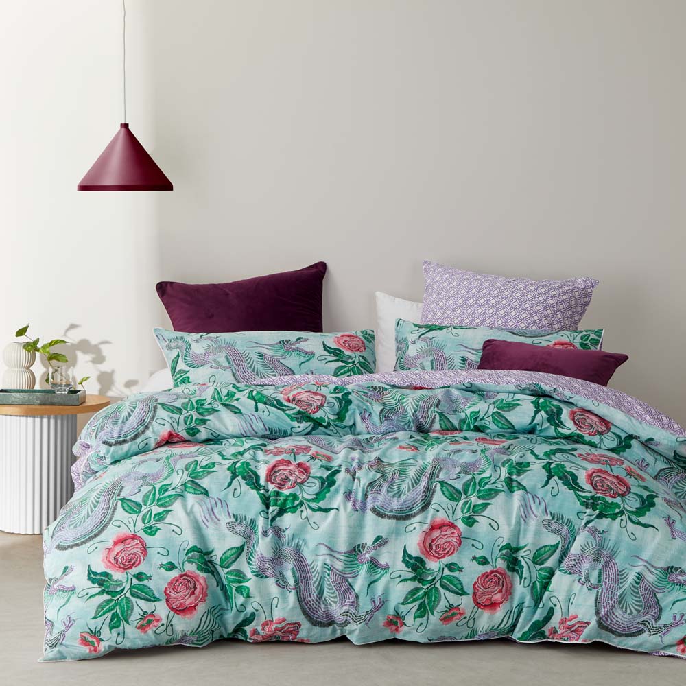 Dragon Jade Quilt Cover Set | King Bed