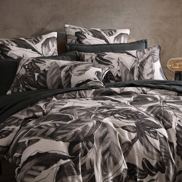 Elio Black Quilt Cover Set | Super King