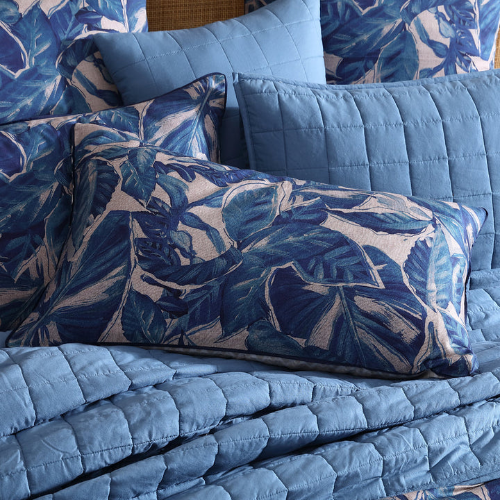 Elio Blue Quilt Cover Set | Queen Bed