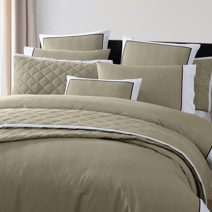 Essex Olive Quilt Cover Set | Single Bed