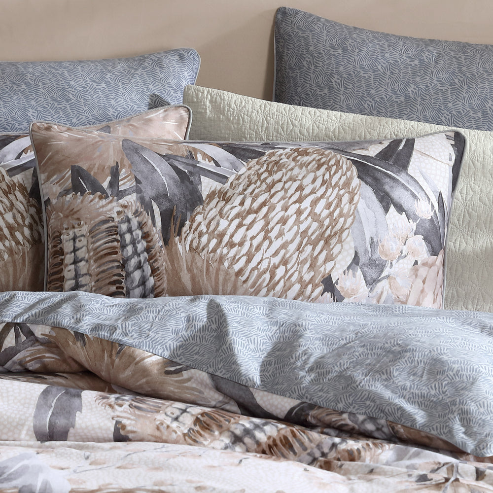 Logan and Mason Finley Silver Quilt Cover Set Pillow | My Linen