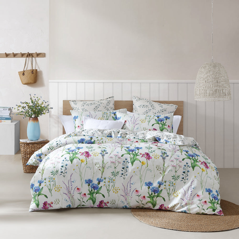 Floriana Ivory Quilt Cover Set | Double Bed