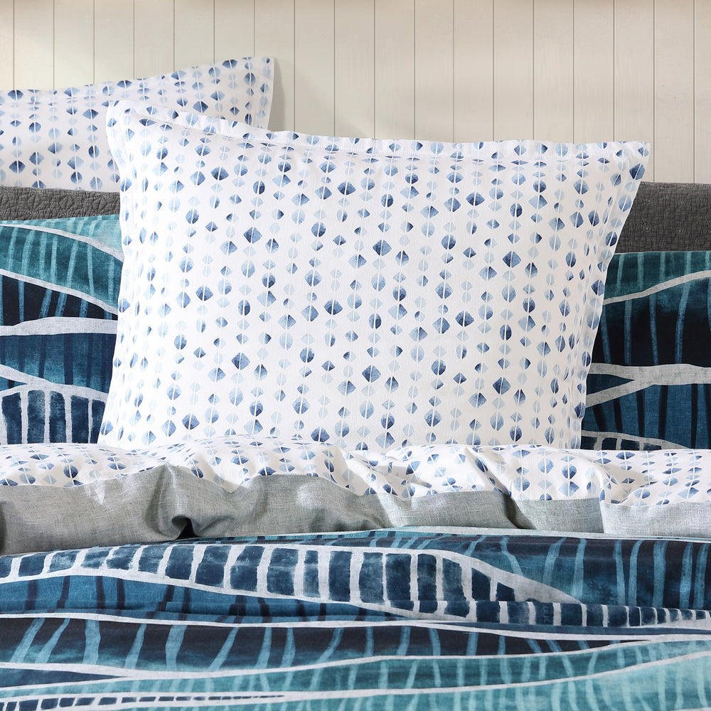 Logan and Mason Harbor Denim European Pillowcase Lifestyle | My Linen