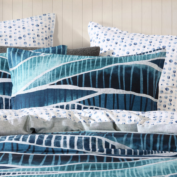 Logan and Mason Harbor Denim Quilt Cover Set Pillow | My Linen