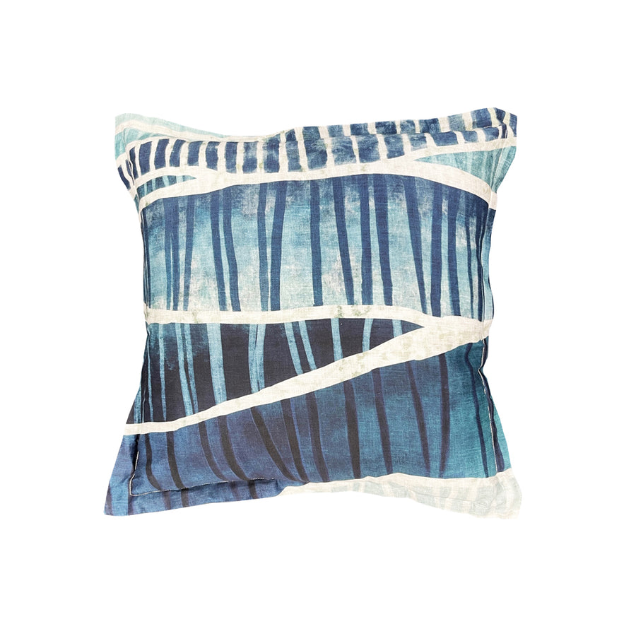 Logan and Mason Harbor Denim Square Filled Cushion | My Linen