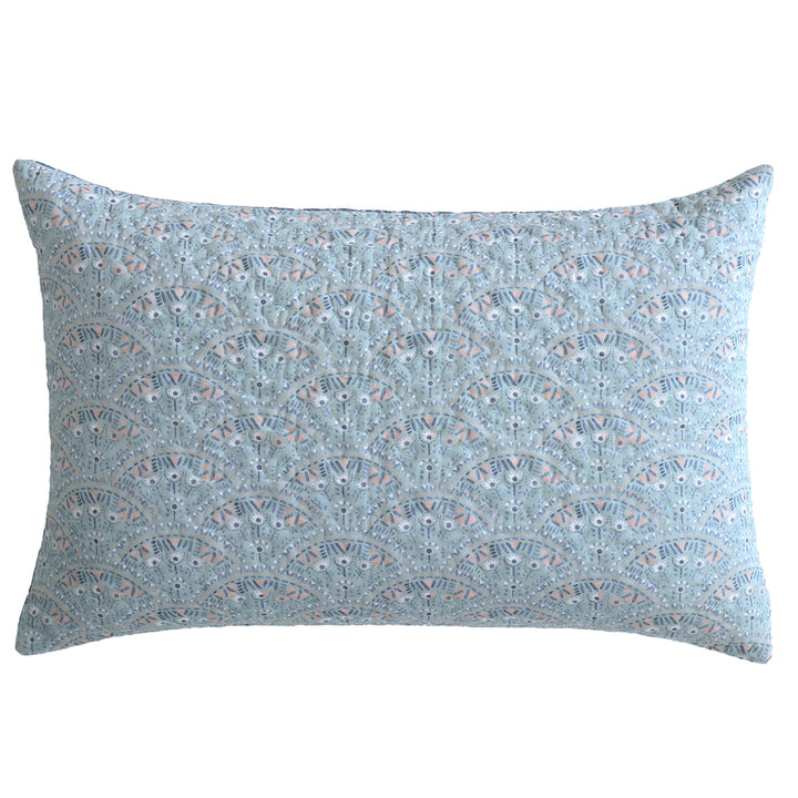 Logan and Mason Hazel Indigo Pillowsham Reverse | My Linen