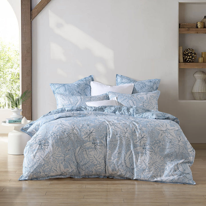 Laka Denim Quilt Cover Set | Queen Bed