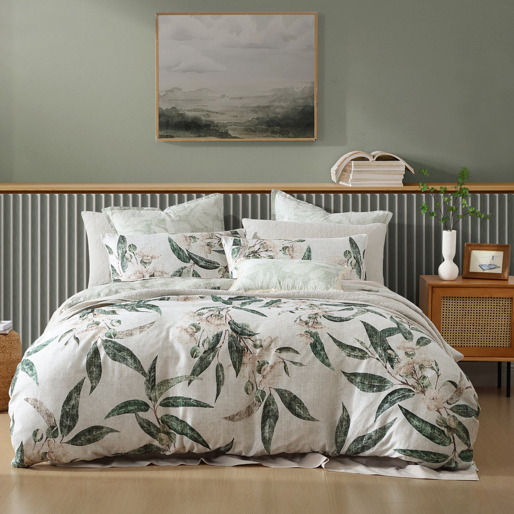 Leeton Eucalyptus Quilt Cover Set | King Bed