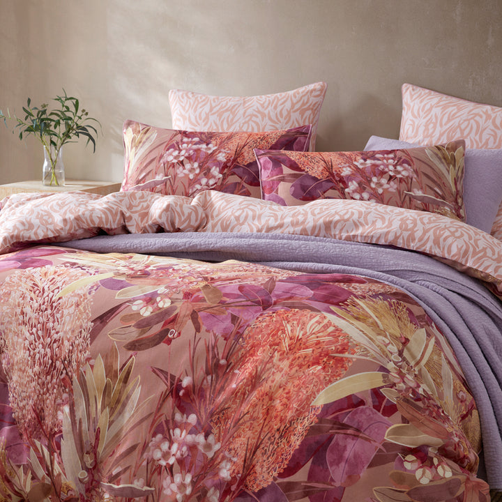 Logan and Mason Marla Rose Quilt Cover Set Closeup | My Linen