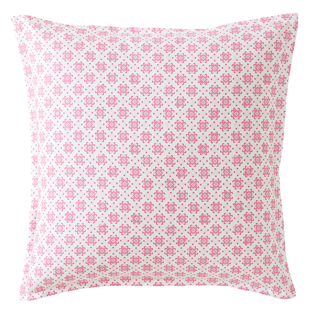 Logan and Mason Oleander Pink European Pillowcase | My Linen