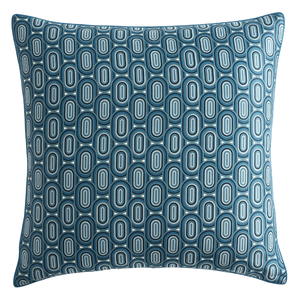 Logan and Mason Pathway Teal European Pillowcase | My Linen