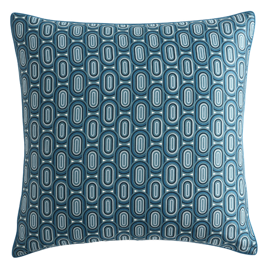 Logan and Mason Pathway Teal European Pillowcase | My Linen