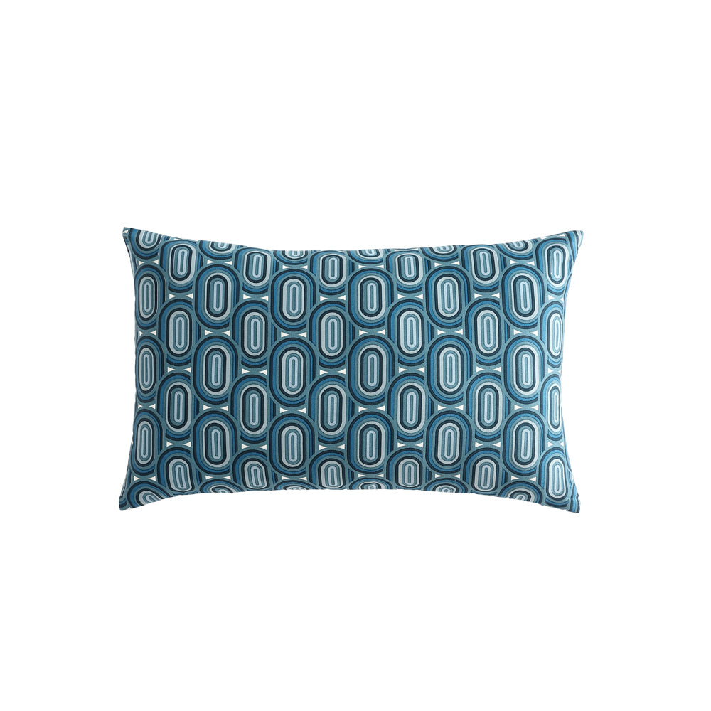 Logan and Mason Pathway Teal Long Filled Cushion | My Linen
