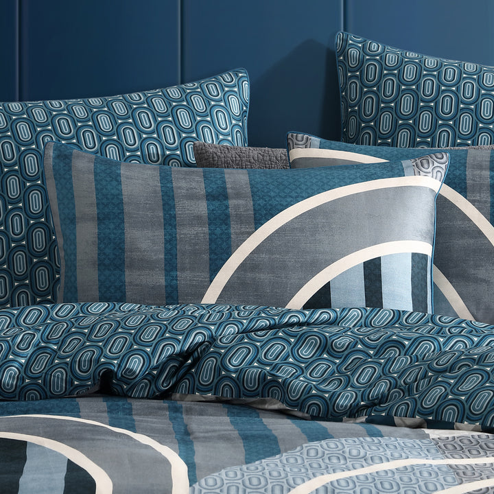 Logan and Mason Pathway Teal Quilt Cover Set Pillow | My Linen