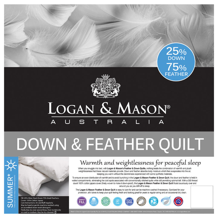 25/75 Duck Down and Feather Quilt / Doona | Queen Bed