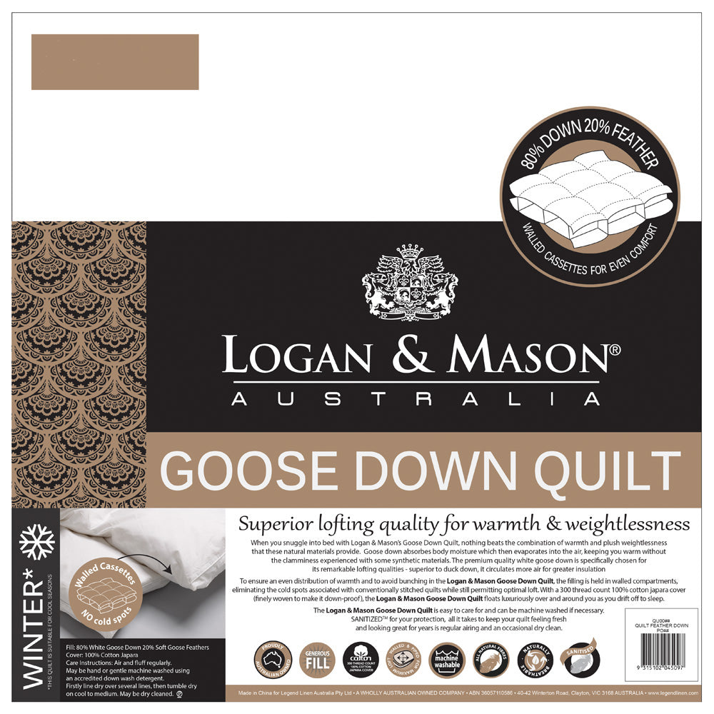 80/20 Goose Down and Feather Quilt / Doona | King Bed