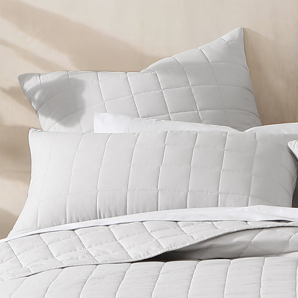 Rhodes Silver Pillowsham Pair | 2 Pack