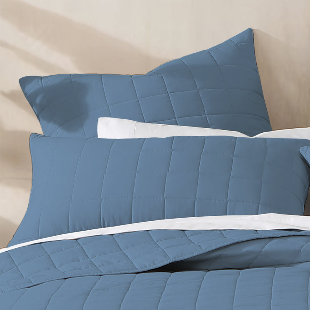 Rhodes Steel Pillowsham Pair | 2 Pack