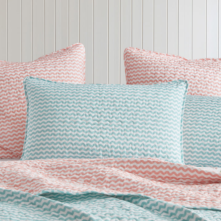 Logan and Mason Ric Rac Multi Coverlet Set Pillow | My Linen