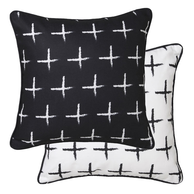 Rio Black Square Filled Cushion