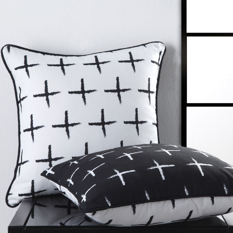 Rio Black Square Filled Cushion