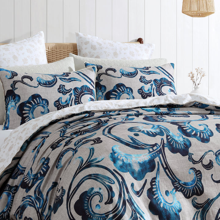 Logan and Mason Sardinia Coast Quilt Cover Set Closeup | My Linen