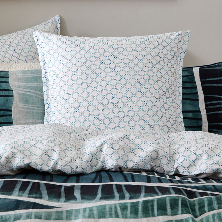 Logan and Mason Seahaven Teal European Pillowcase Lifestyle | My Linen