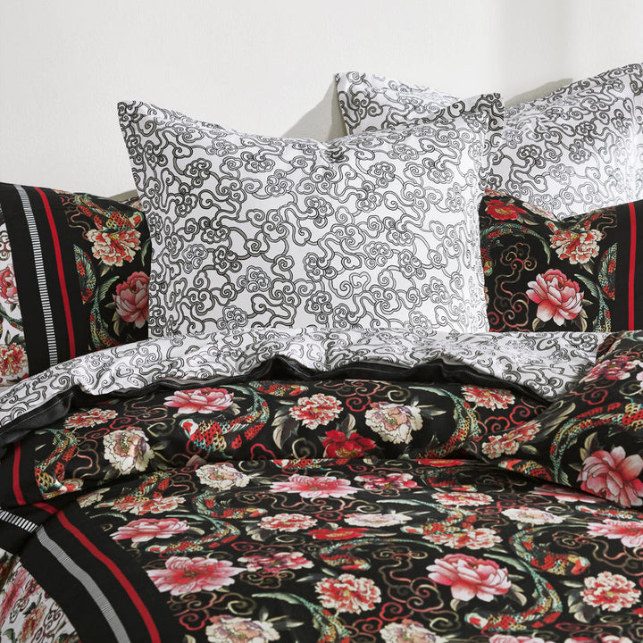 Shanghai Nights Black European Pillowcase