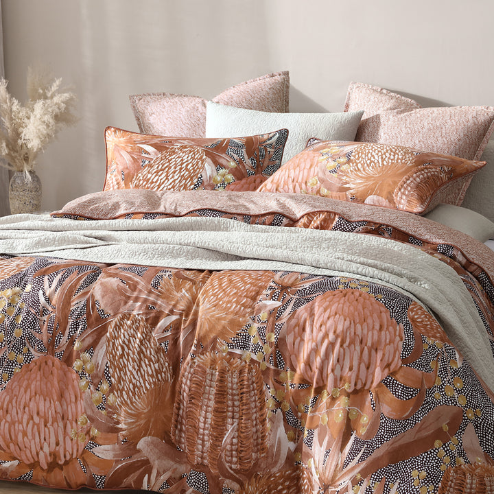 Logan and Mason Wolgan Quilt Cover Set Closeup | My Linen
