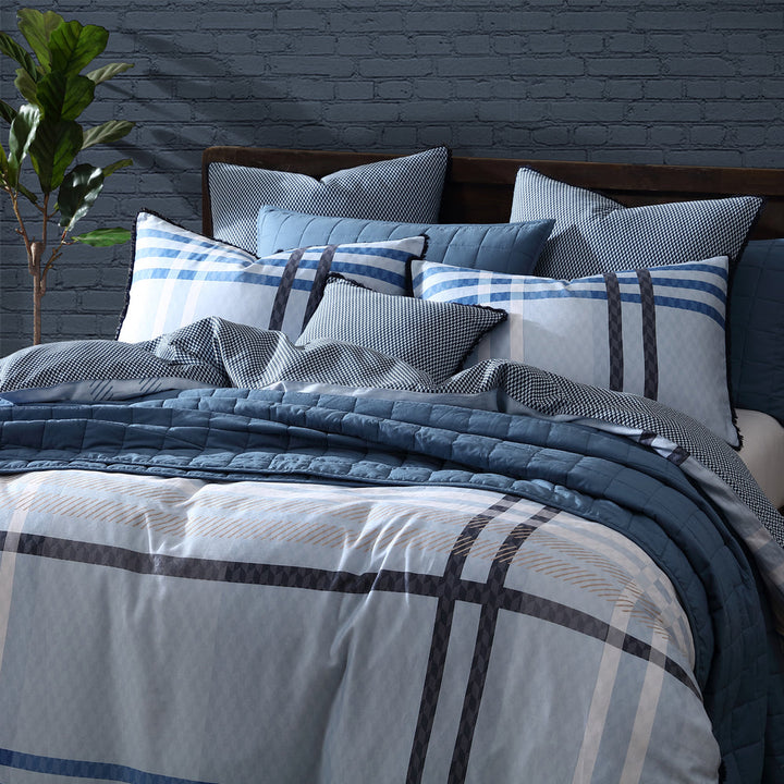 Yarmouth Blue Quilt Cover Set | Super King