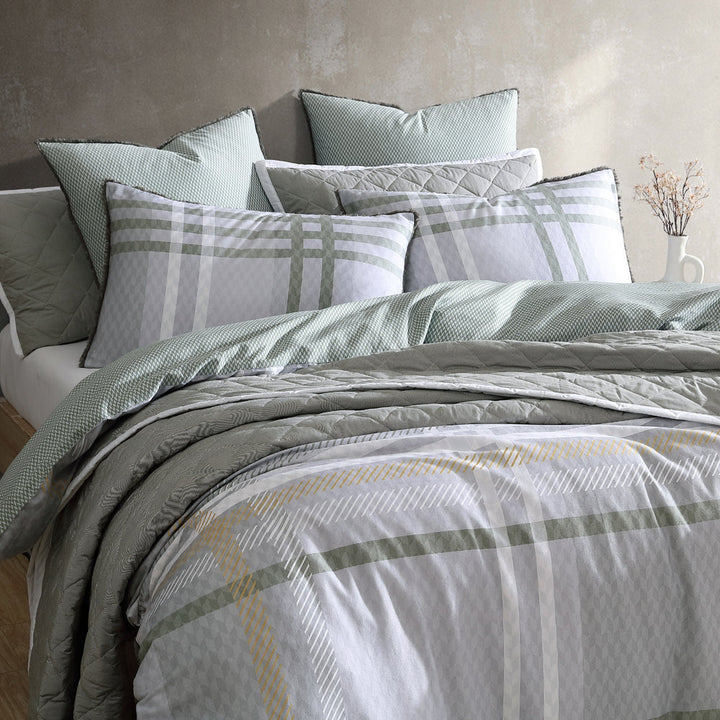Yarmouth Sage Quilt Cover Set | King Bed