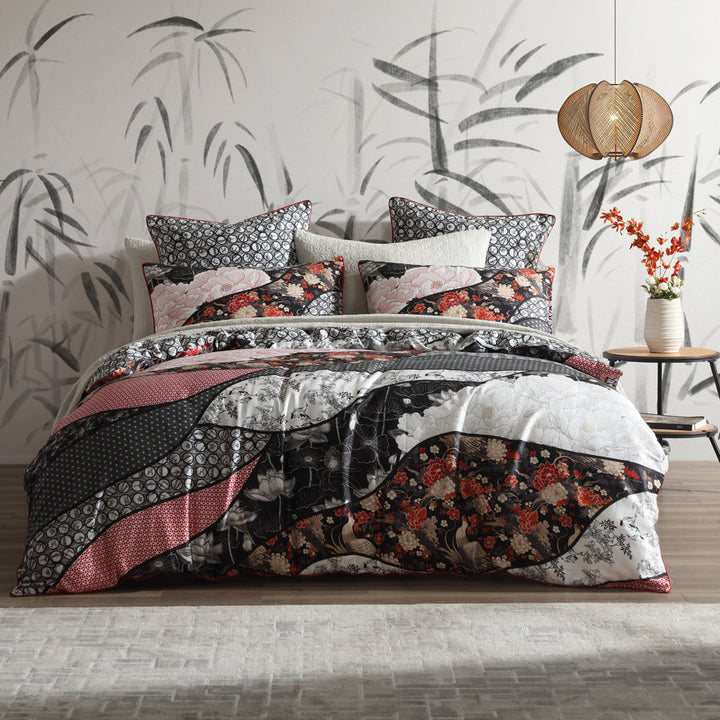 Yume Red Quilt Cover Set | Queen Bed