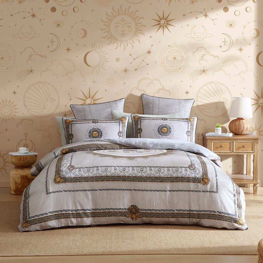 Logan and Mason Zepher Stone Quilt Cover Set | My Linen