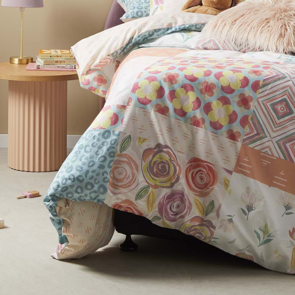 Pop Patchwork Multi Quilt Cover Set | Double Bed