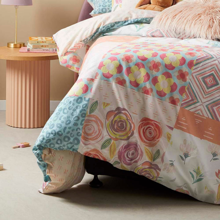 Pop Patchwork Multi Quilt Cover Set | Double Bed
