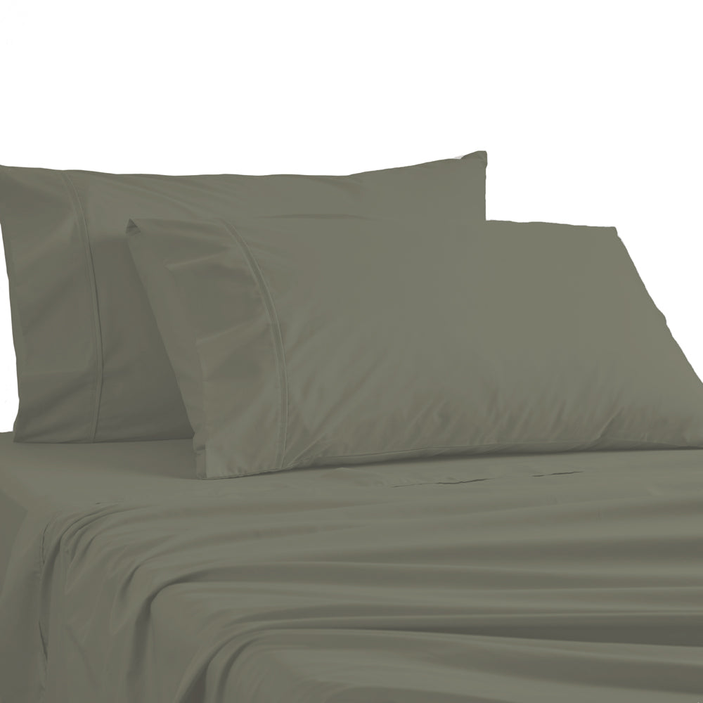 100% Egyptian Cotton Sheet Set 400TC Moss | Super King Bed