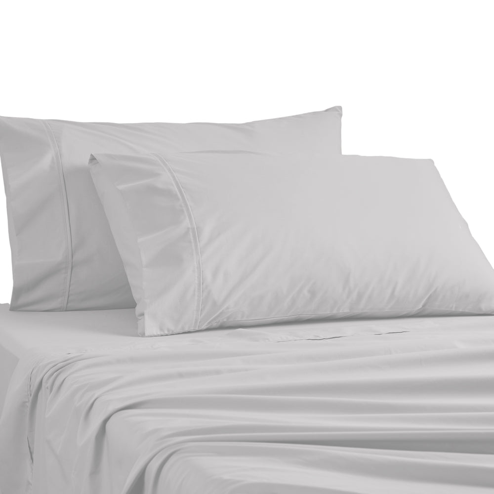 100% Egyptian Cotton 400TC Silver King Pillowcase Pair | 2 Pack