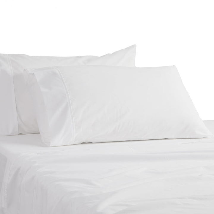 100% Egyptian Cotton 400TC White Standard Pillowcase Pair | 2 Pack