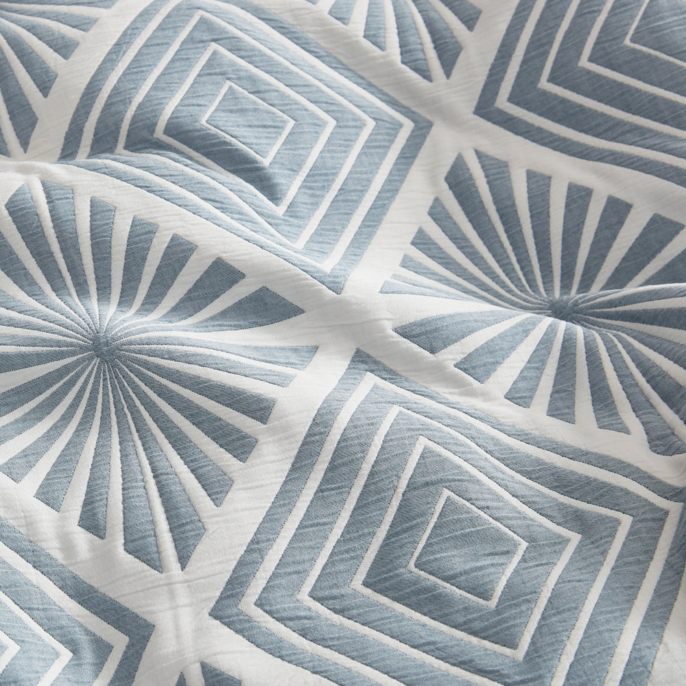 Platinum Logan and Mason Alchemy Aegean Quilt Cover Set Detail | My Linen