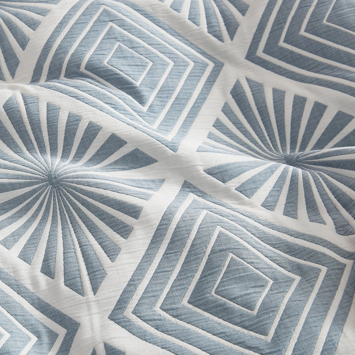 Platinum Logan and Mason Alchemy Aegean Quilt Cover Set Detail | My Linen