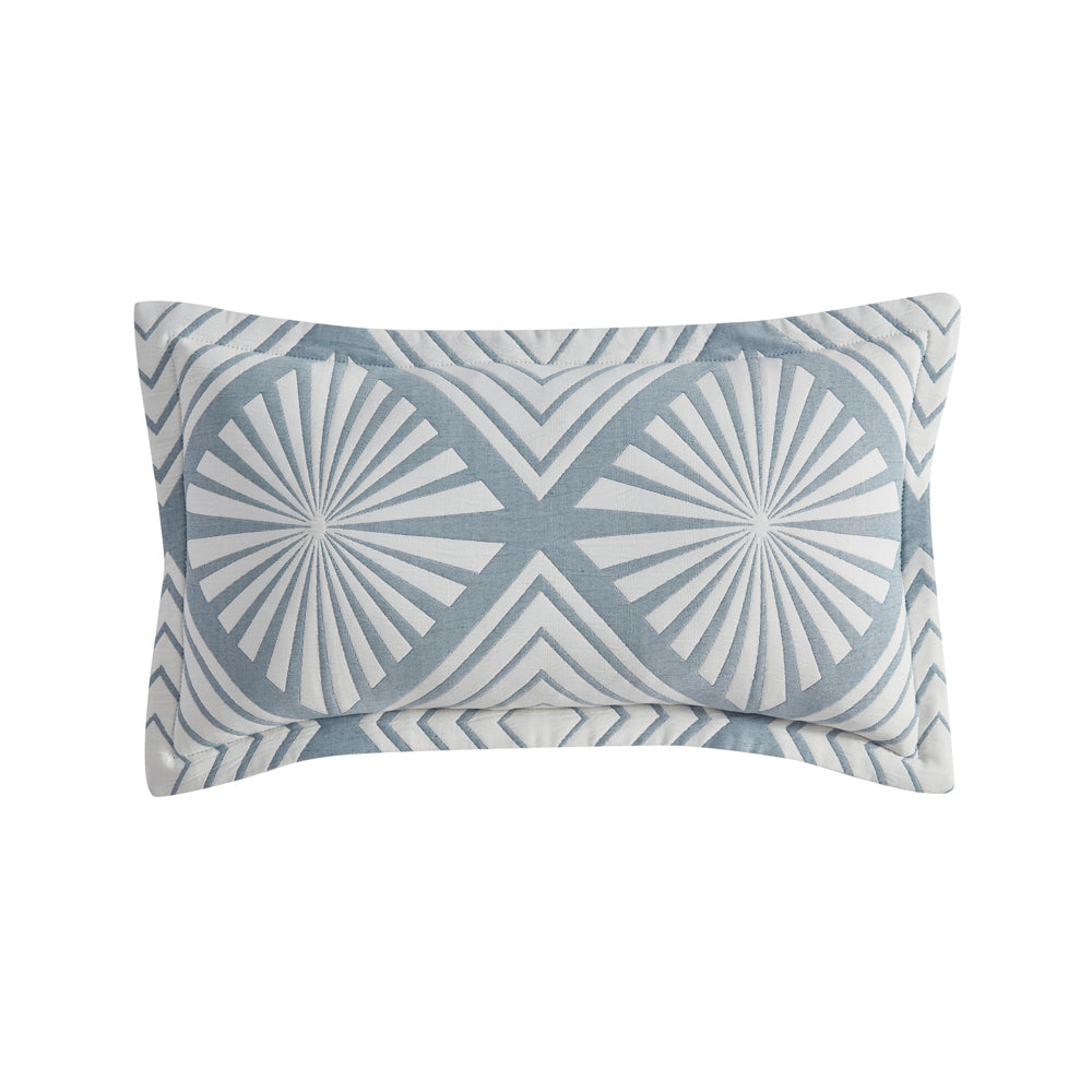 Platinum Logan and Mason Alchemy Aegean Long Filled Cushion | My Linen