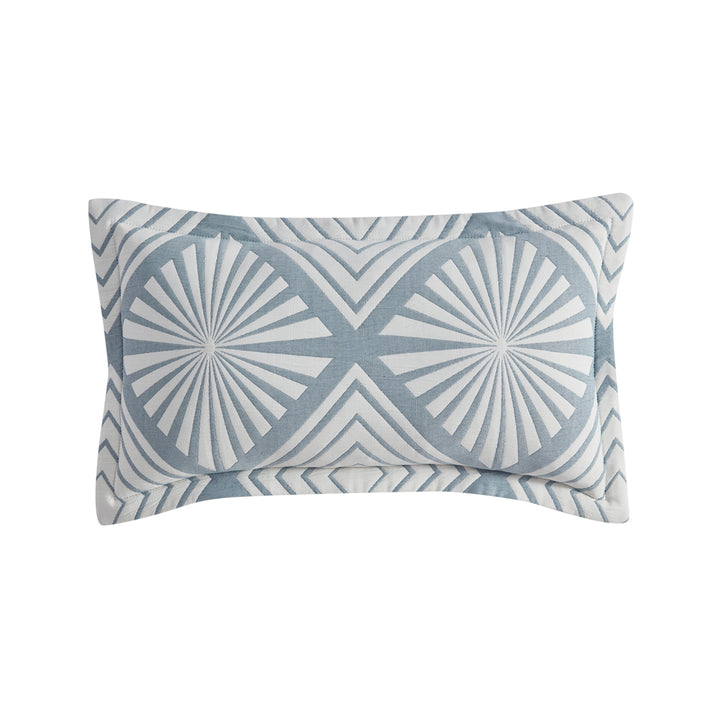 Platinum Logan and Mason Alchemy Aegean Long Filled Cushion | My Linen