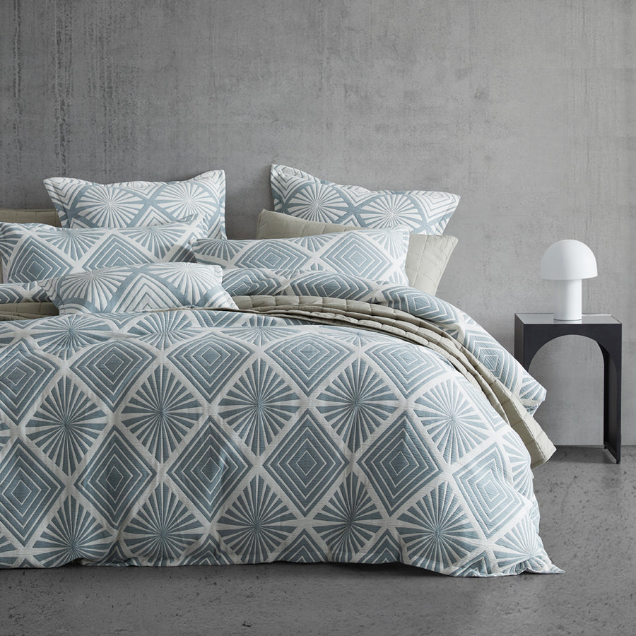 Platinum Logan and Mason Alchemy Aegean Quilt Cover Set | My Linen