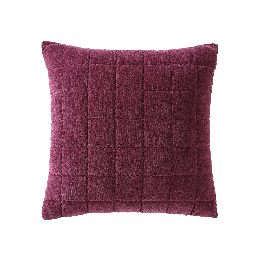 Platinum Logan and Mason Apollo Plum Square Filled Cushion | My Linen