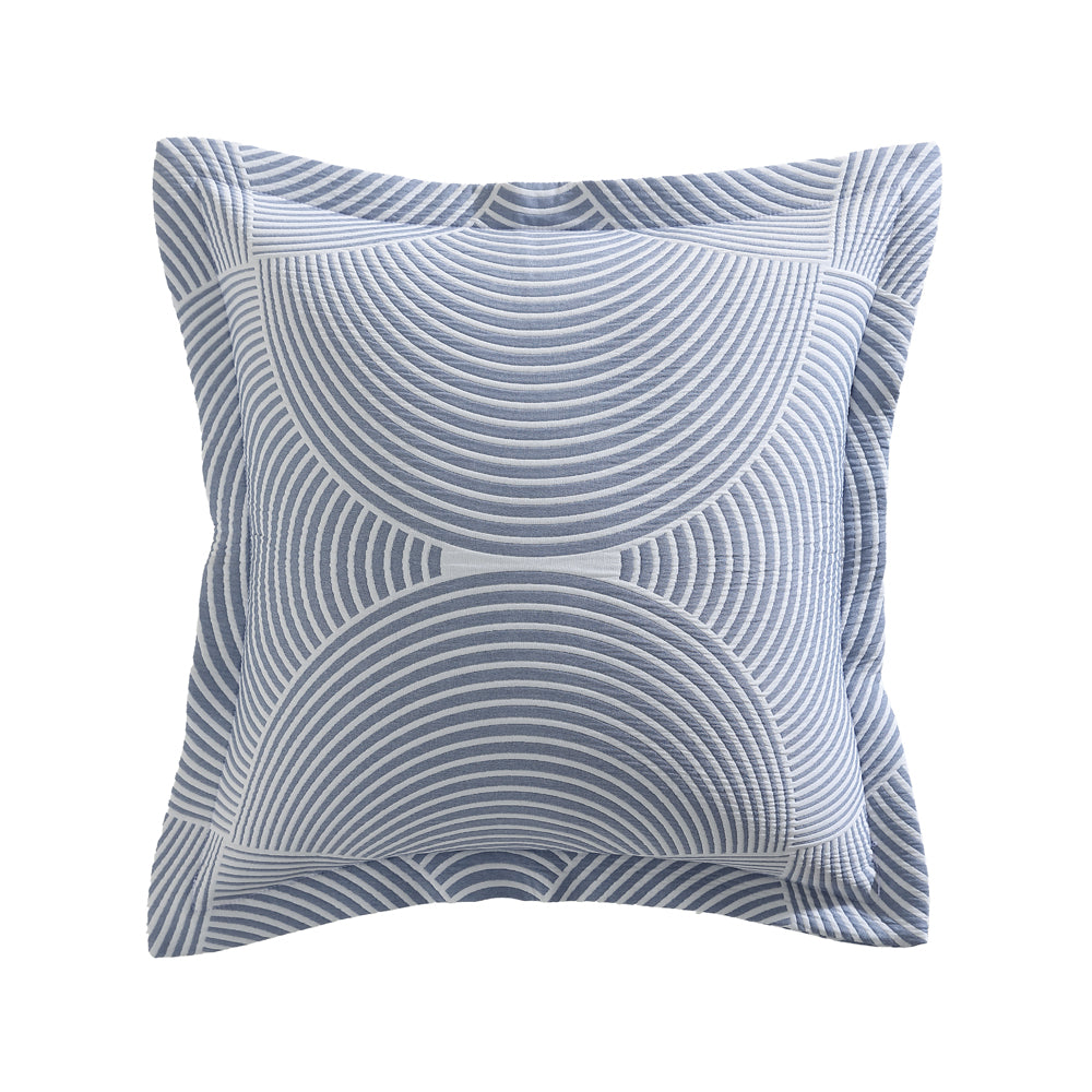 Platinum Logan and Mason Arlo Slate Square Filled Cushion | My Linen