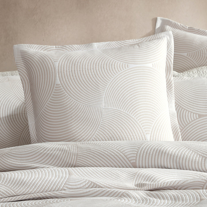 Platinum Logan and Mason Arlo Stone European Pillowcase Lifestyle | My Linen