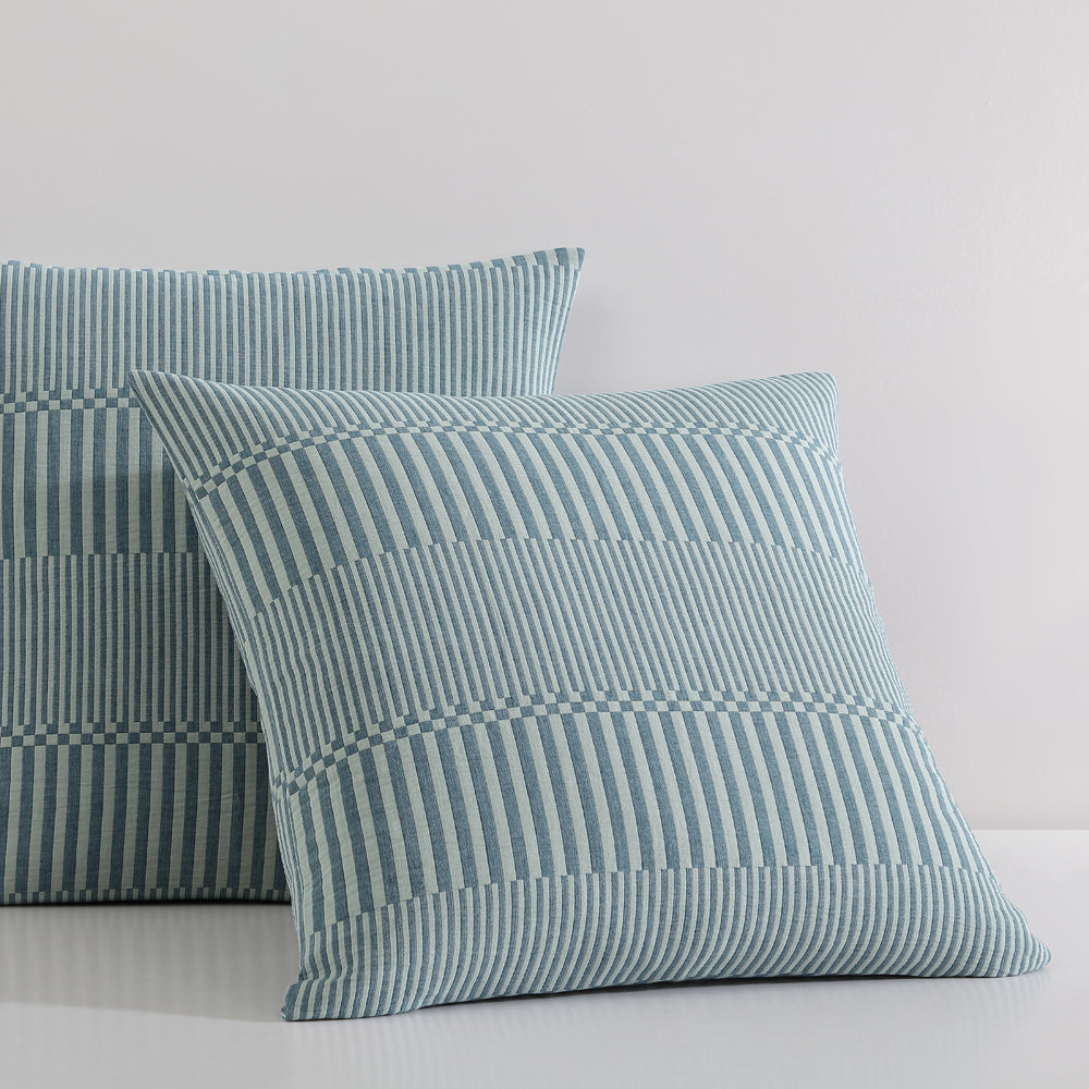 Platinum Logan and Mason Axis Aegean European Pillowcase Lifestyle | My Linen