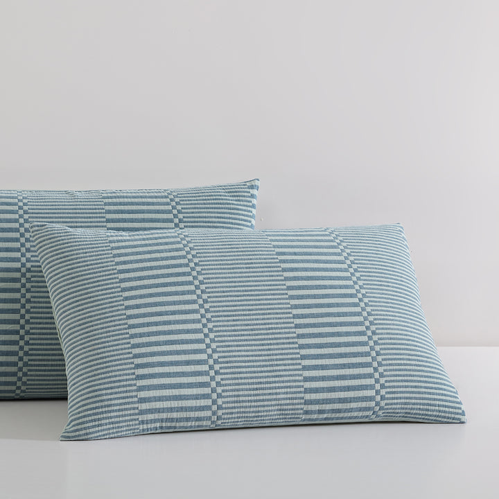 Platinum Logan and Mason Axis Aegean Quilt Cover Set Pillow | My Linen
